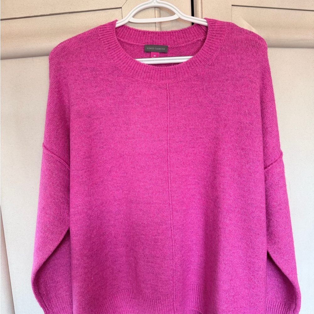 Vince Camuto Fuchsia Crew Neck Sweater
